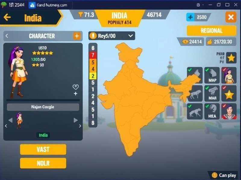 Grand Nutmeg Powerhouse character customization interface